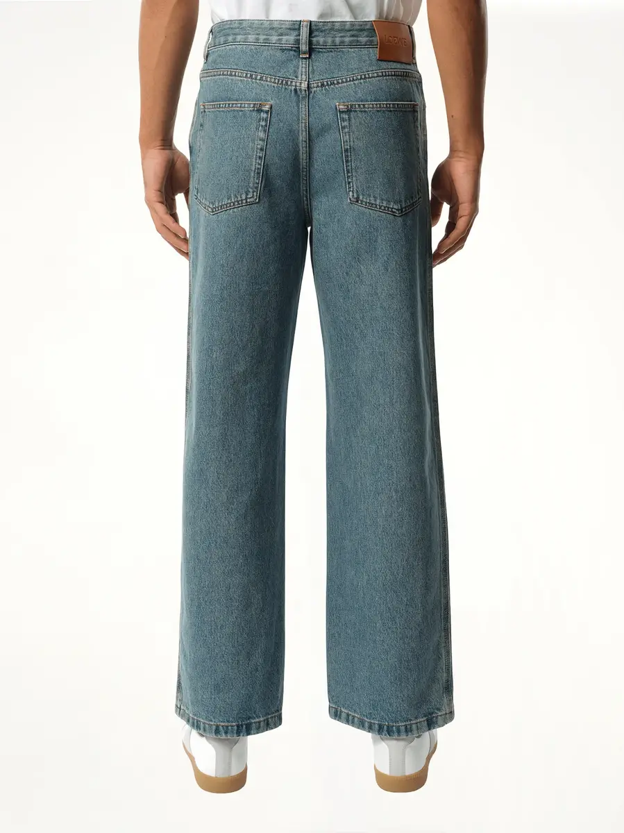 Loewe Anagram Baggy Jeans AF in Mid Blue Denim | Thumbnail 6 Loewe Anagram Baggy Jeans AF in Mid Blue Denim | Thumbnail 6