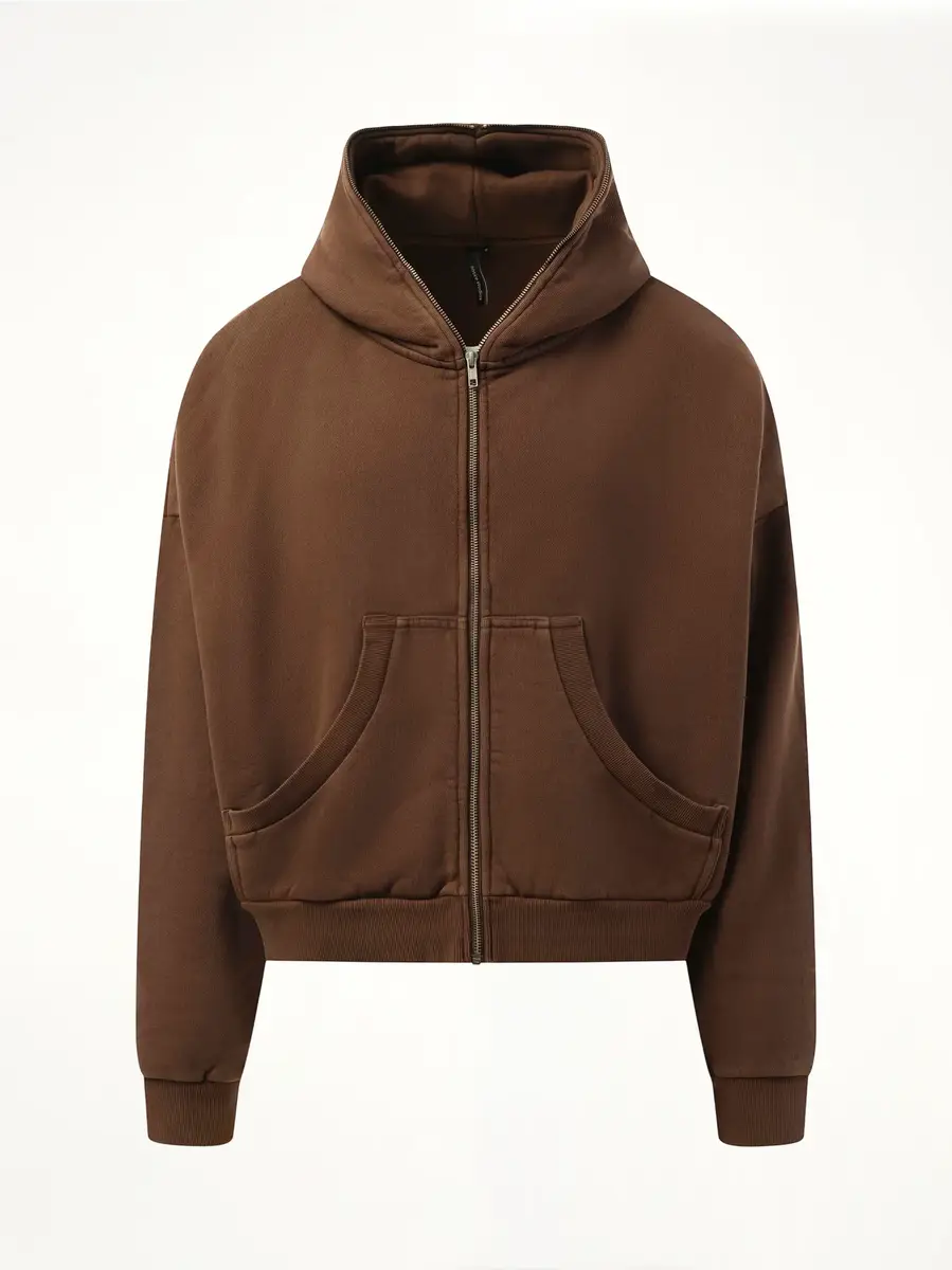 Entire Studios Eternal Zip Hoodie in Brunette Brown | Thumbnail 3