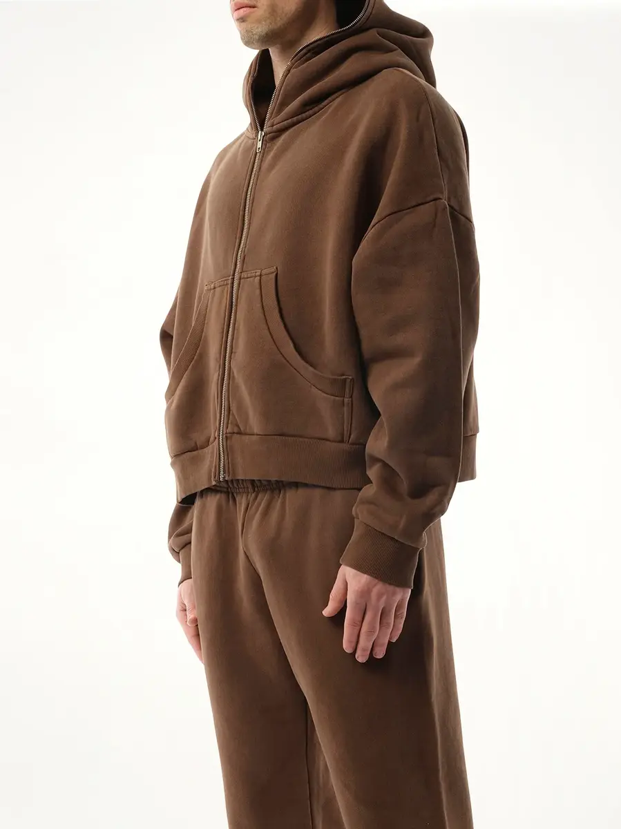 Entire Studios Eternal Zip Hoodie in Brunette Brown | Thumbnail 5