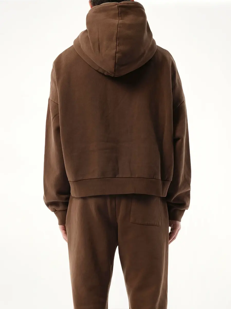 Entire Studios Eternal Zip Hoodie in Brunette Brown | Thumbnail 6