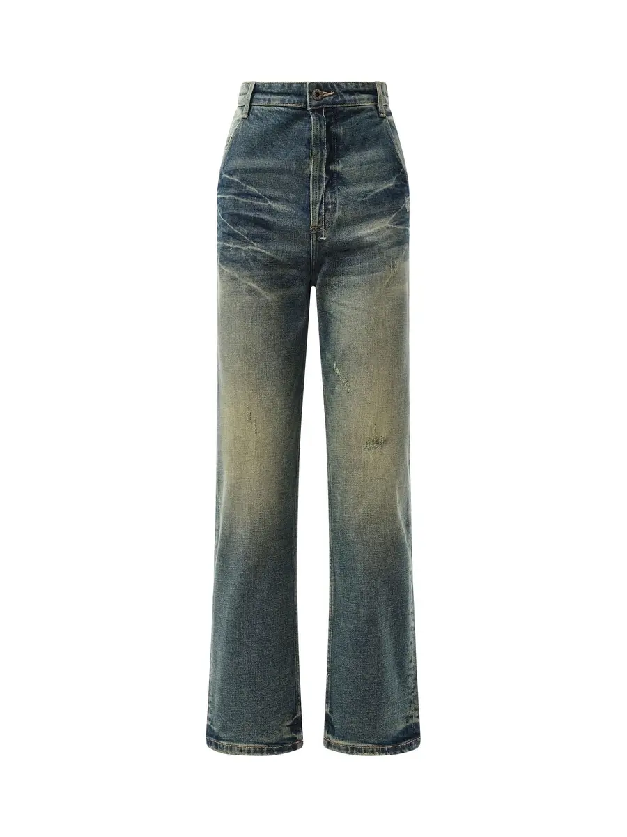 FAX COPY EXPRESS Vintage Washed Straight-cut Jeans | Thumbnail 3 FAX COPY EXPRESS Vintage Washed Straight-cut Jeans | Thumbnail 3
