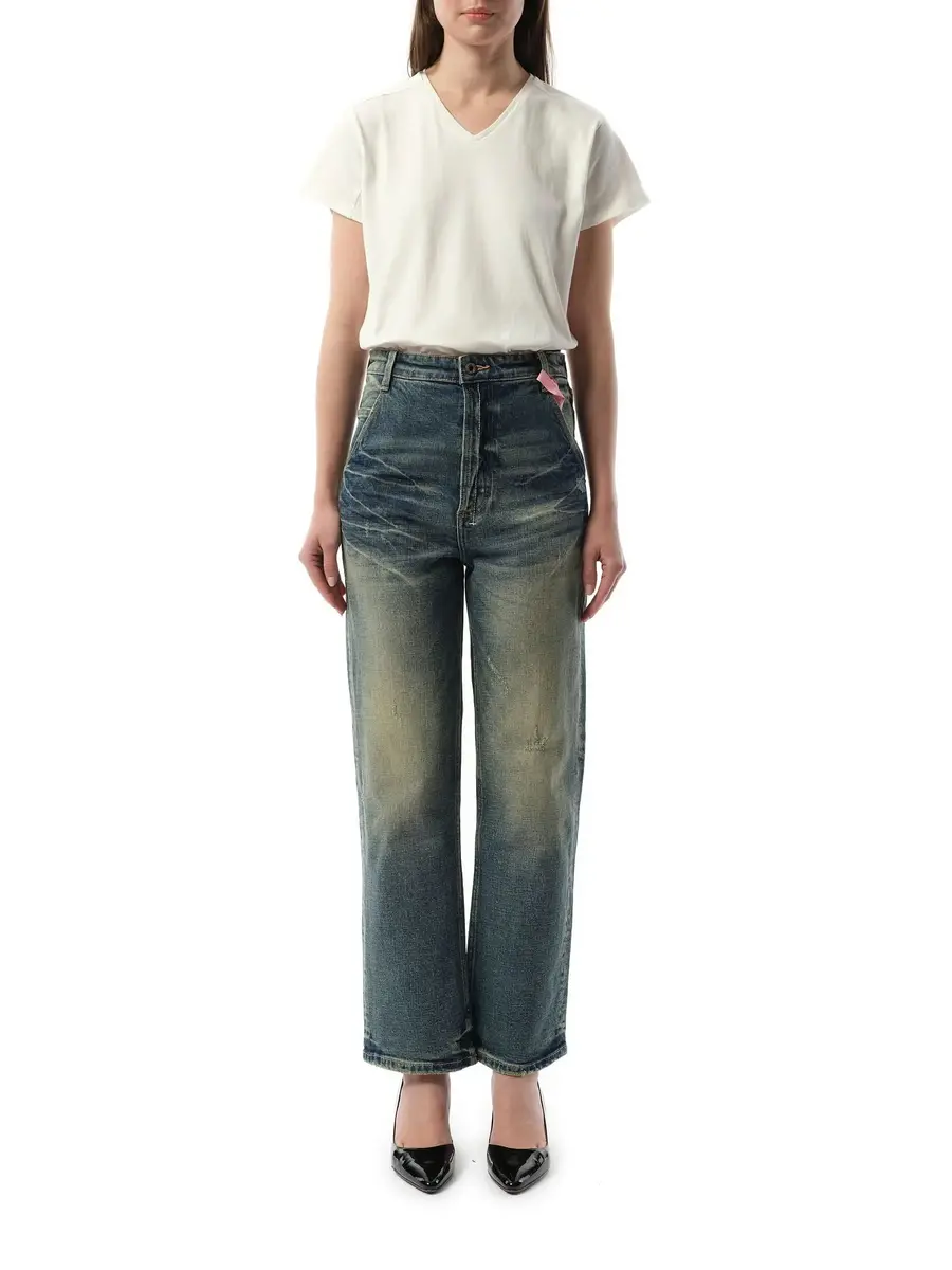 FAX COPY EXPRESS Vintage Washed Straight-cut Jeans | Thumbnail 4 FAX COPY EXPRESS Vintage Washed Straight-cut Jeans | Thumbnail 4