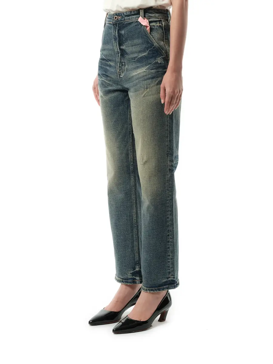 FAX COPY EXPRESS Vintage Washed Straight-cut Jeans | Thumbnail 5 FAX COPY EXPRESS Vintage Washed Straight-cut Jeans | Thumbnail 5