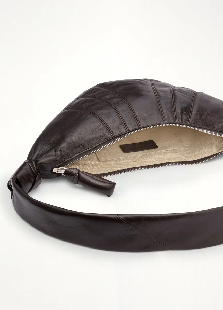 Lemaire Croissant Small Soft Nappa Leather Bag in Dark Chocolate | Thumbnail 2 Lemaire Croissant Small Soft Nappa Leather Bag in Dark Chocolate | Thumbnail 2