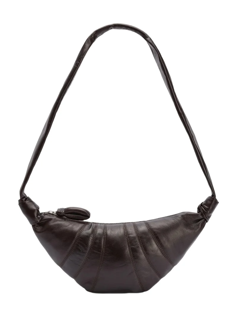 Croissant Small Soft Nappa Leather Bag in Dark Chocolate Croissant Small Soft Nappa Leather Bag in Dark Chocolate