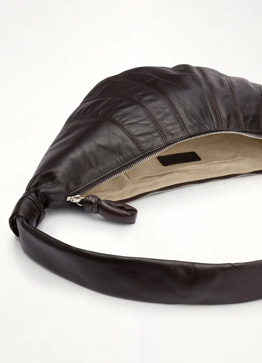 Lemaire Croissant Medium Soft Nappa Leather Bag in Dark Chocolate | Thumbnail 2 Lemaire Croissant Medium Soft Nappa Leather Bag in Dark Chocolate | Thumbnail 2