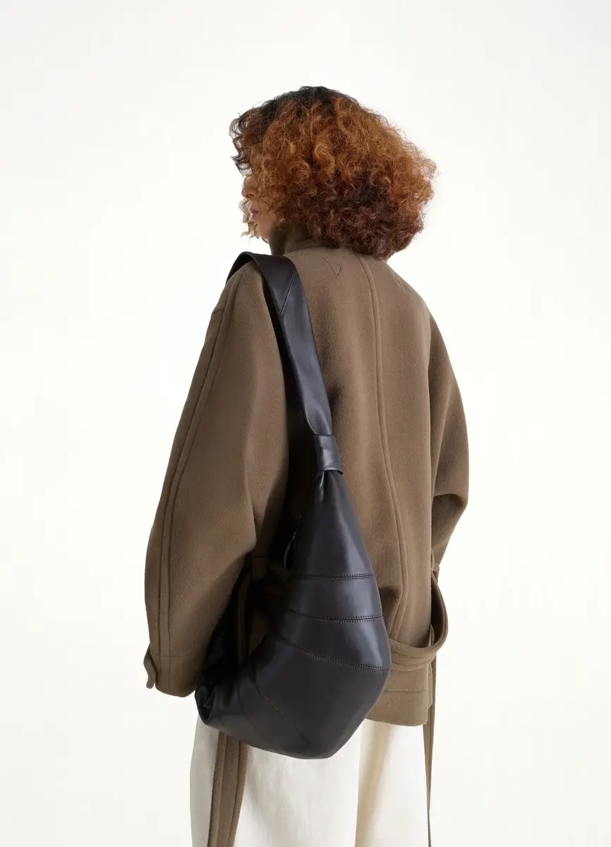 Lemaire Croissant Medium Soft Nappa Leather Bag in Dark Chocolate | Thumbnail 4 Lemaire Croissant Medium Soft Nappa Leather Bag in Dark Chocolate | Thumbnail 4