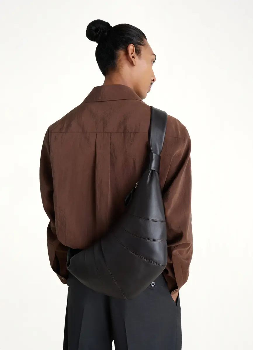 Lemaire Croissant Medium Soft Nappa Leather Bag in Dark Chocolate | Thumbnail 5 Lemaire Croissant Medium Soft Nappa Leather Bag in Dark Chocolate | Thumbnail 5