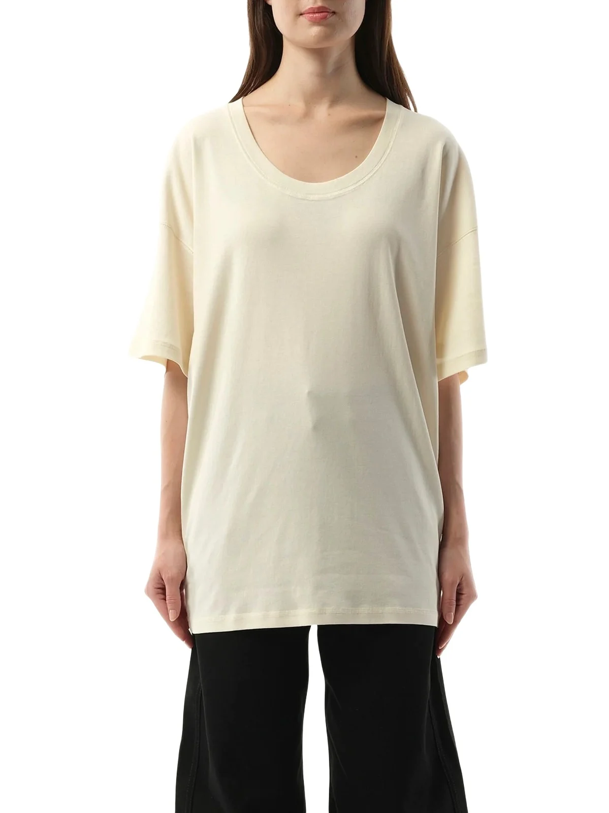 Rib T-shirt in Light Cream Rib T-shirt in Light Cream