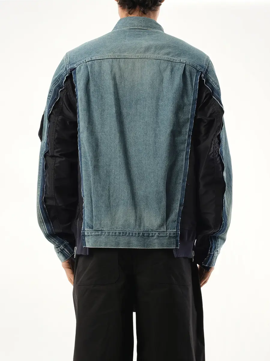 Sacai Denim Nylon Twill Jacket in Light Blue | Thumbnail 6 Sacai Denim Nylon Twill Jacket in Light Blue | Thumbnail 6