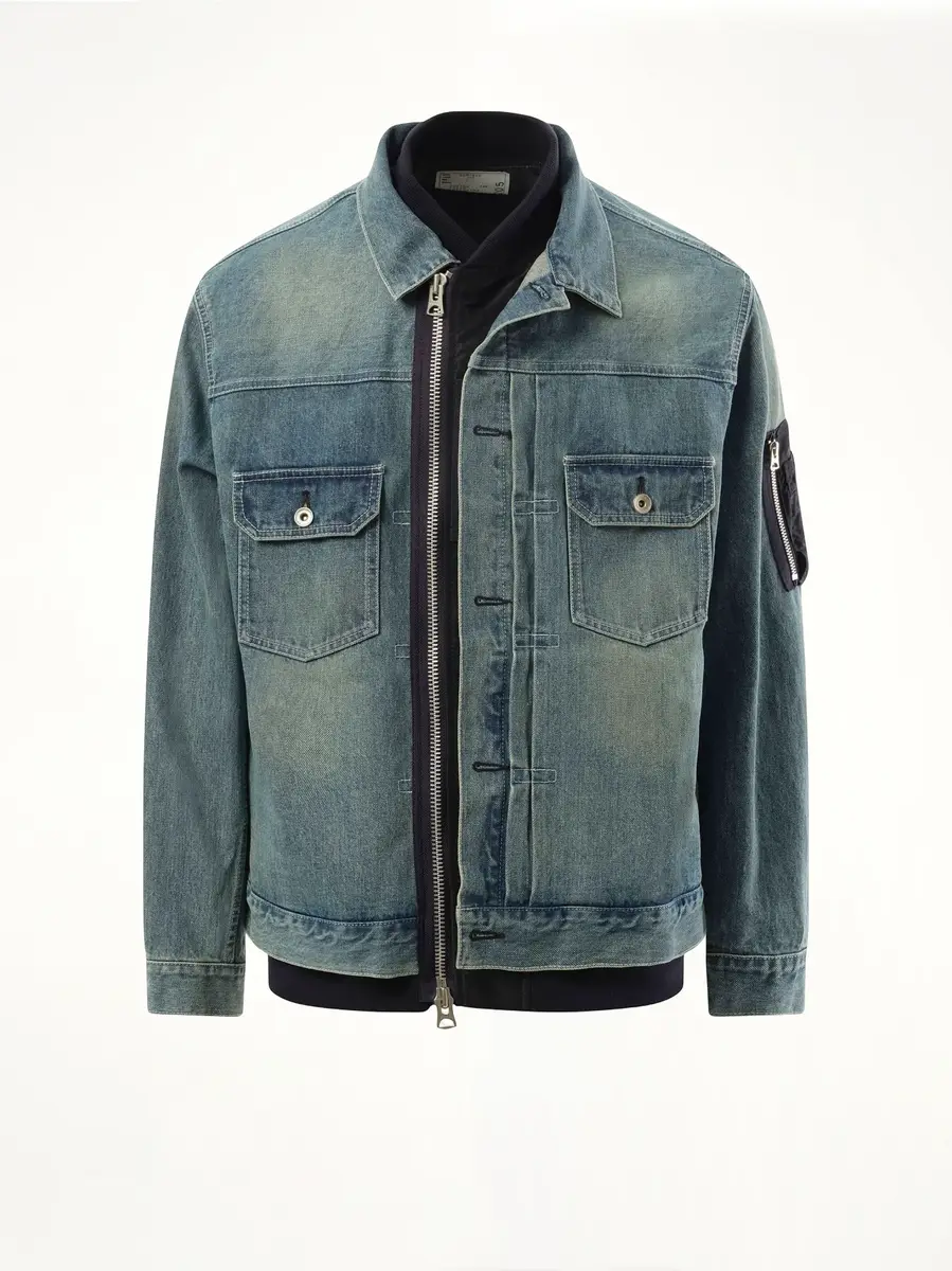 Sacai Denim x Nylon Jacket | Thumbnail 3 Sacai Denim x Nylon Jacket | Thumbnail 3