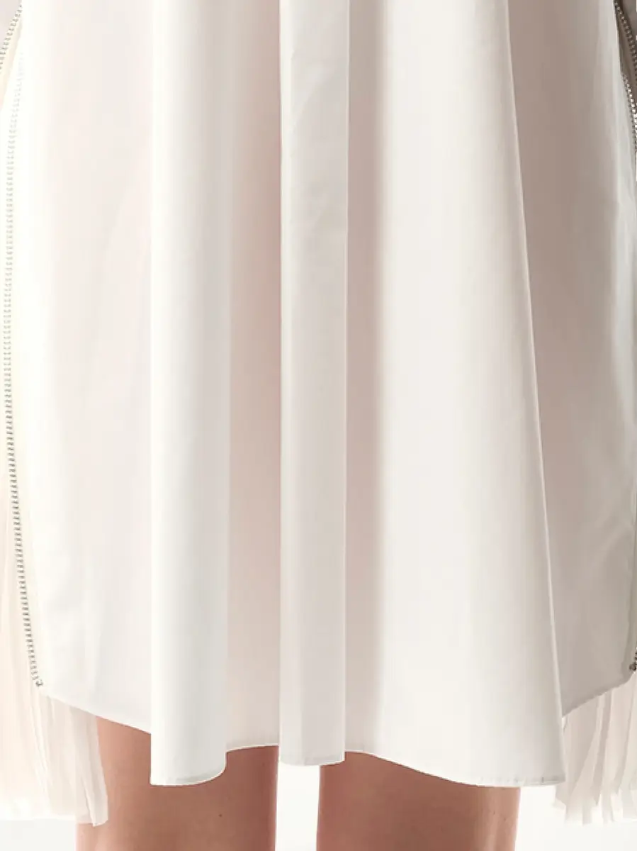 Sacai Cotton Poplin Dress in Off White | Thumbnail 2 Sacai Cotton Poplin Dress in Off White | Thumbnail 2