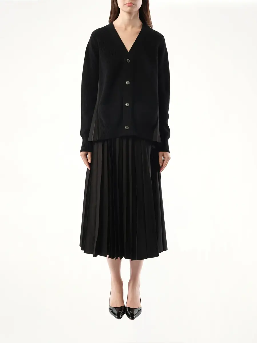 Sacai Wool Knit x Cotton Poplin Cardigan | Thumbnail 4 Sacai Wool Knit x Cotton Poplin Cardigan | Thumbnail 4