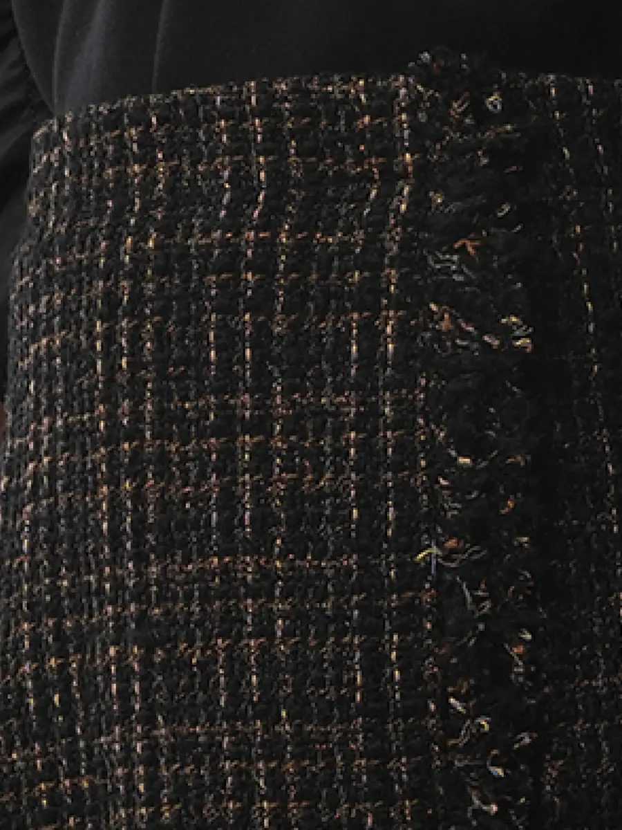 Sacai Tweed Skirt in Black/brown Black | Thumbnail 2
