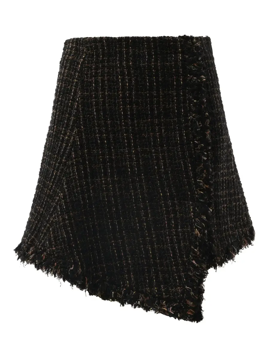 Sacai Tweed Skirt in Black/brown Black | Thumbnail 3