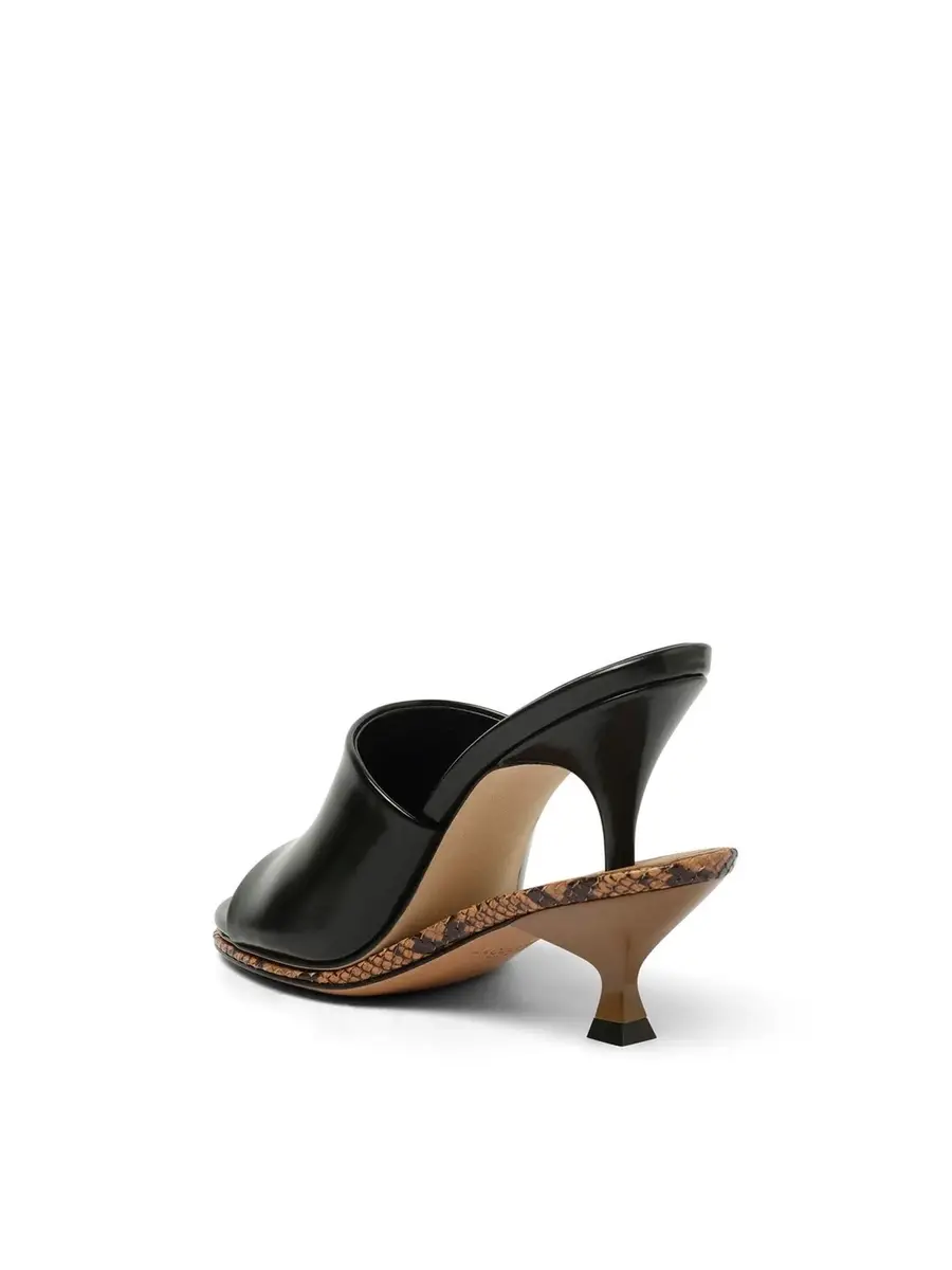 Jacquemus Les Doubles Mules in Black/light Brown | Thumbnail 2 Jacquemus Les Doubles Mules in Black/light Brown | Thumbnail 2
