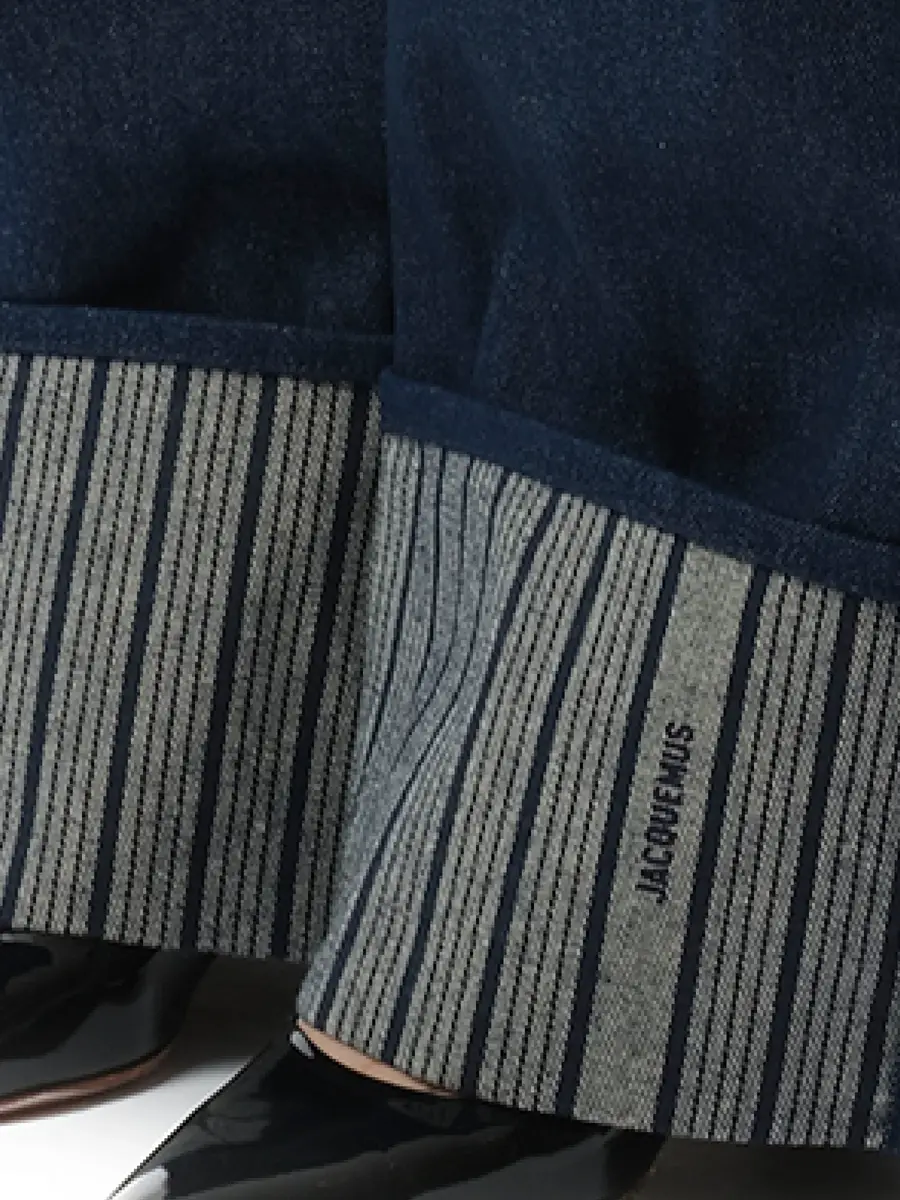 Jacquemus Le De-nimes Large in Navy/navy Stripe Navy | Thumbnail 2 Jacquemus Le De-nimes Large in Navy/navy Stripe Navy | Thumbnail 2