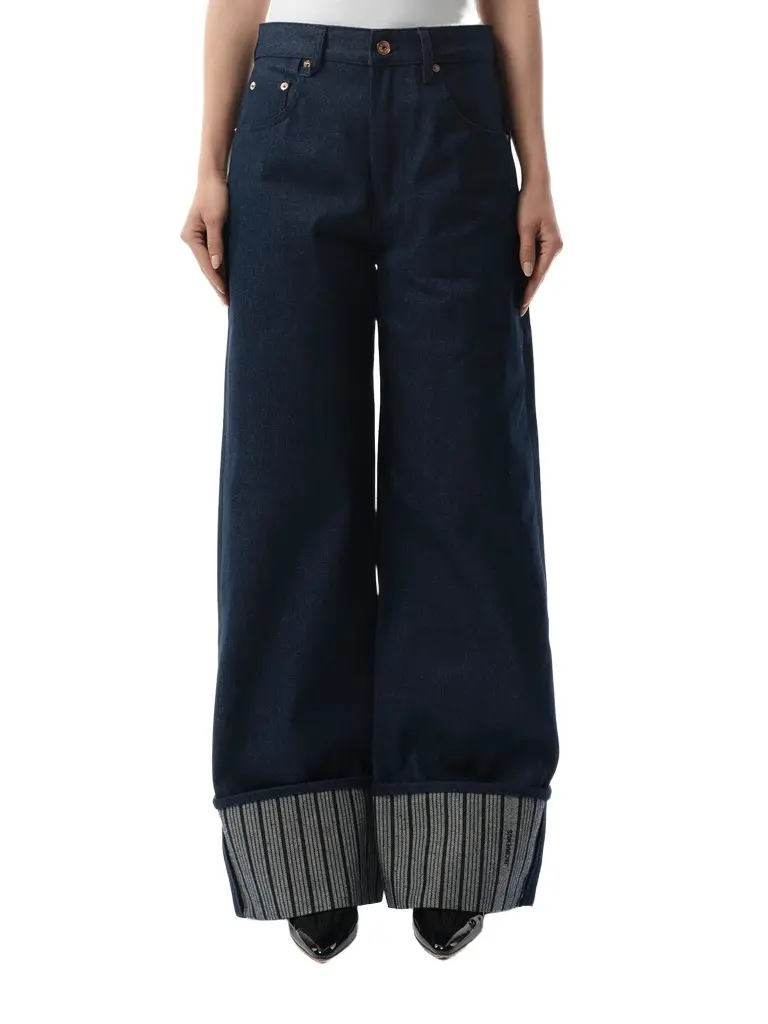Jacquemus Le De-nimes Large in Navy/navy Stripe | Image 1 Jacquemus Le De-nimes Large in Navy/navy Stripe | Image 1