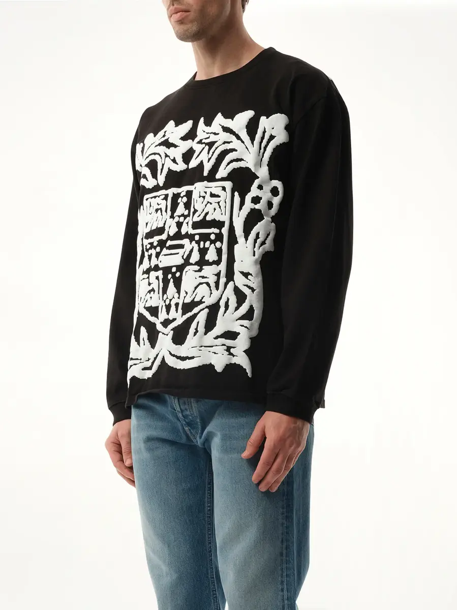 Rhude Rhude Long Sleeve T-shirt in White/black | Thumbnail 5