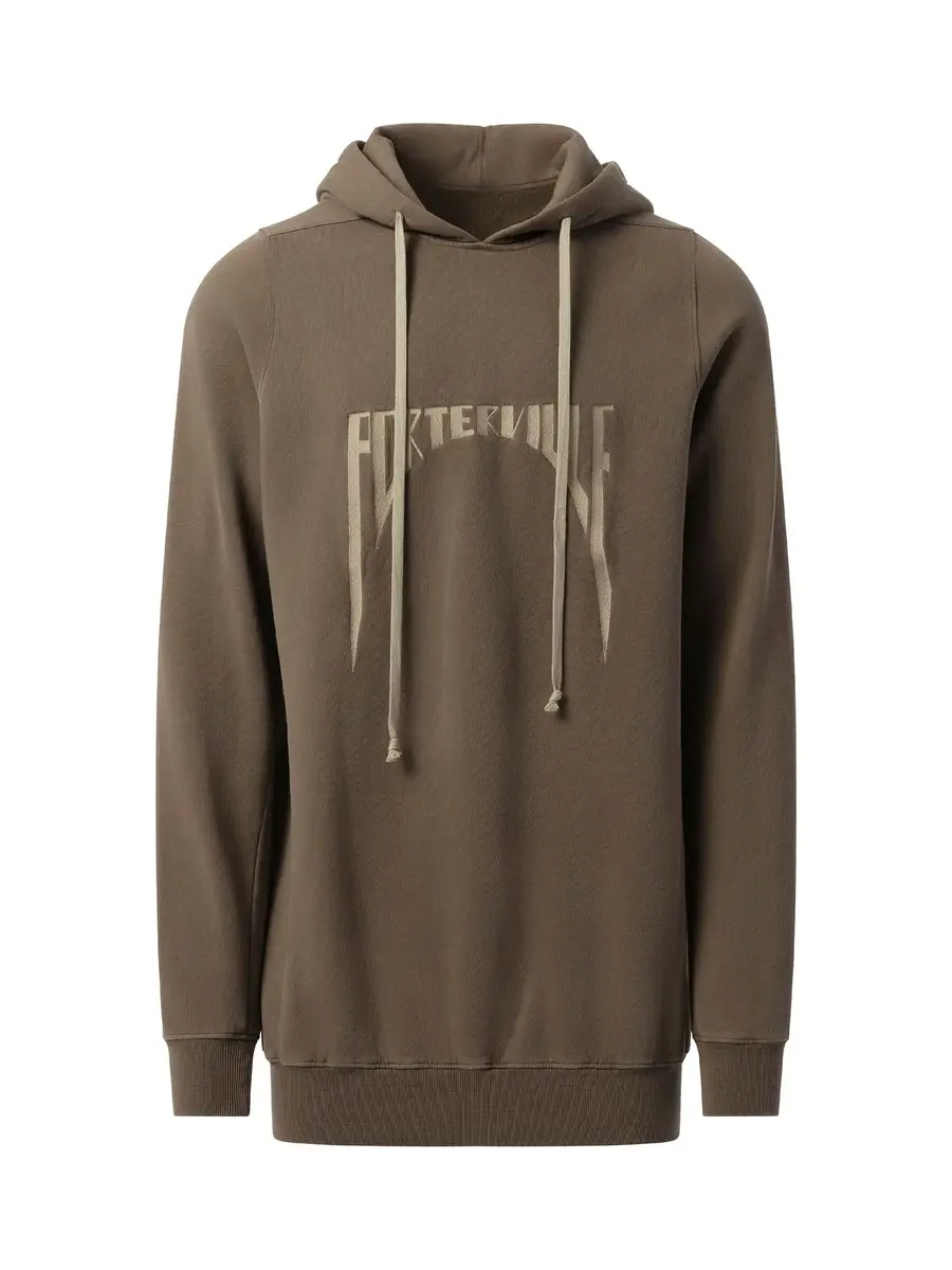 Rick Owens Porterville Embroidered Hoodie in Dust/pearl | Thumbnail 3 Rick Owens Porterville Embroidered Hoodie in Dust/pearl | Thumbnail 3