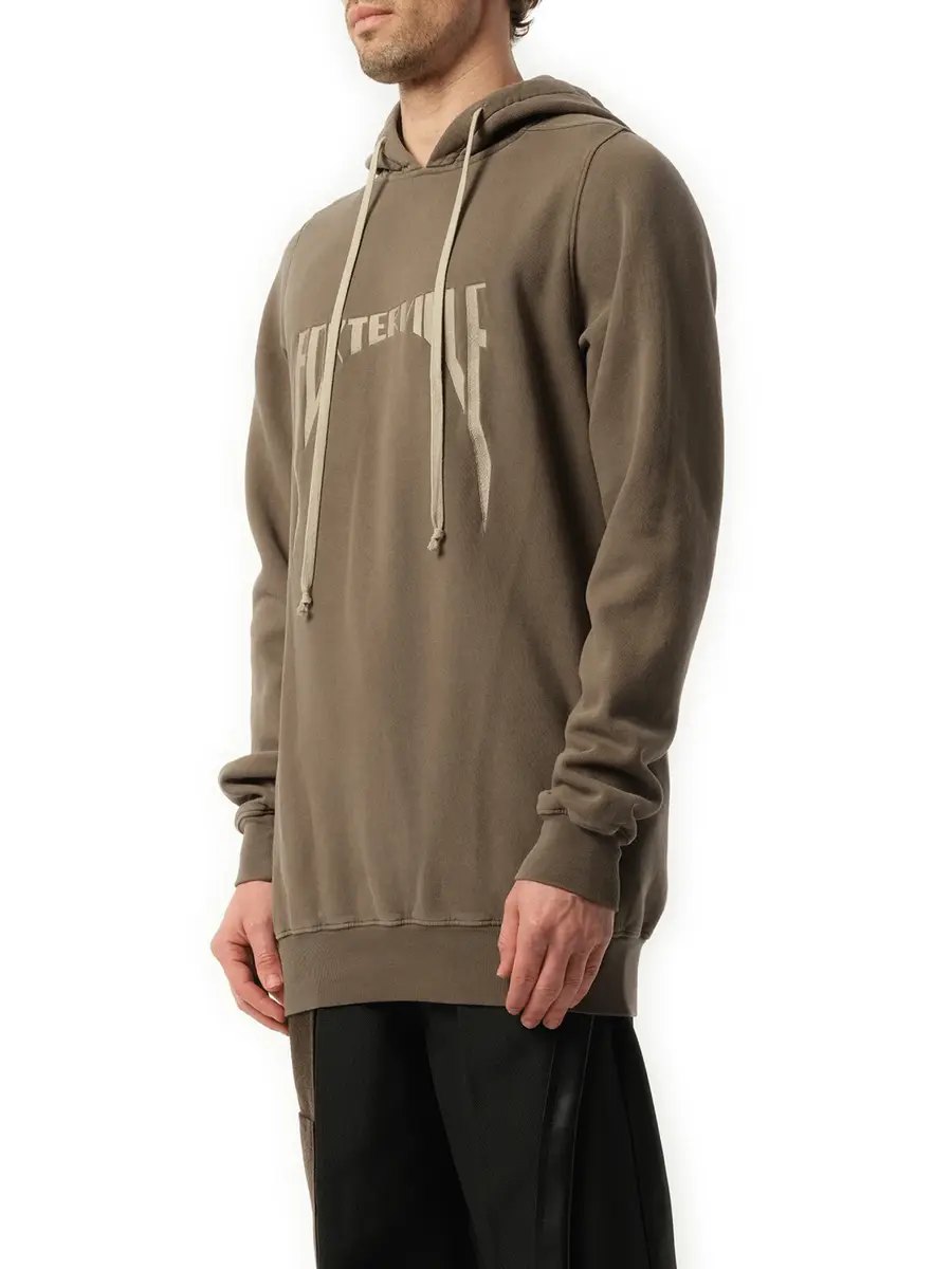 Rick Owens Porterville Embroidered Hoodie in Dust/pearl | Thumbnail 5 Rick Owens Porterville Embroidered Hoodie in Dust/pearl | Thumbnail 5