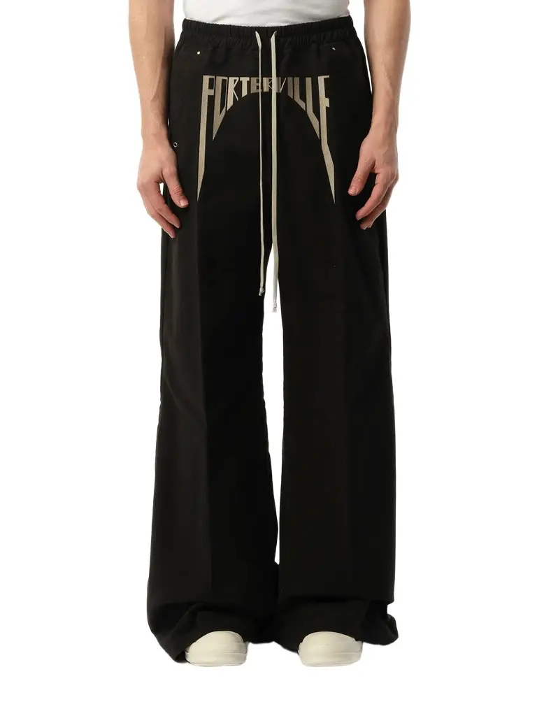 Rick Owens Porterville Wide Bela Pants in Black/pearl | Image 1 Rick Owens Porterville Wide Bela Pants in Black/pearl | Image 1