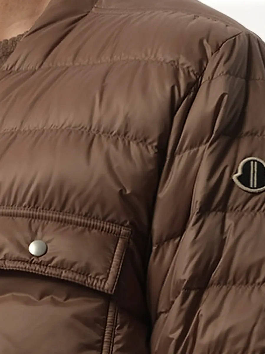 Rick Owens Rick Owens x Moncler Padded Outershirt in Dust Brown | Thumbnail 2 Rick Owens Rick Owens x Moncler Padded Outershirt in Dust Brown | Thumbnail 2