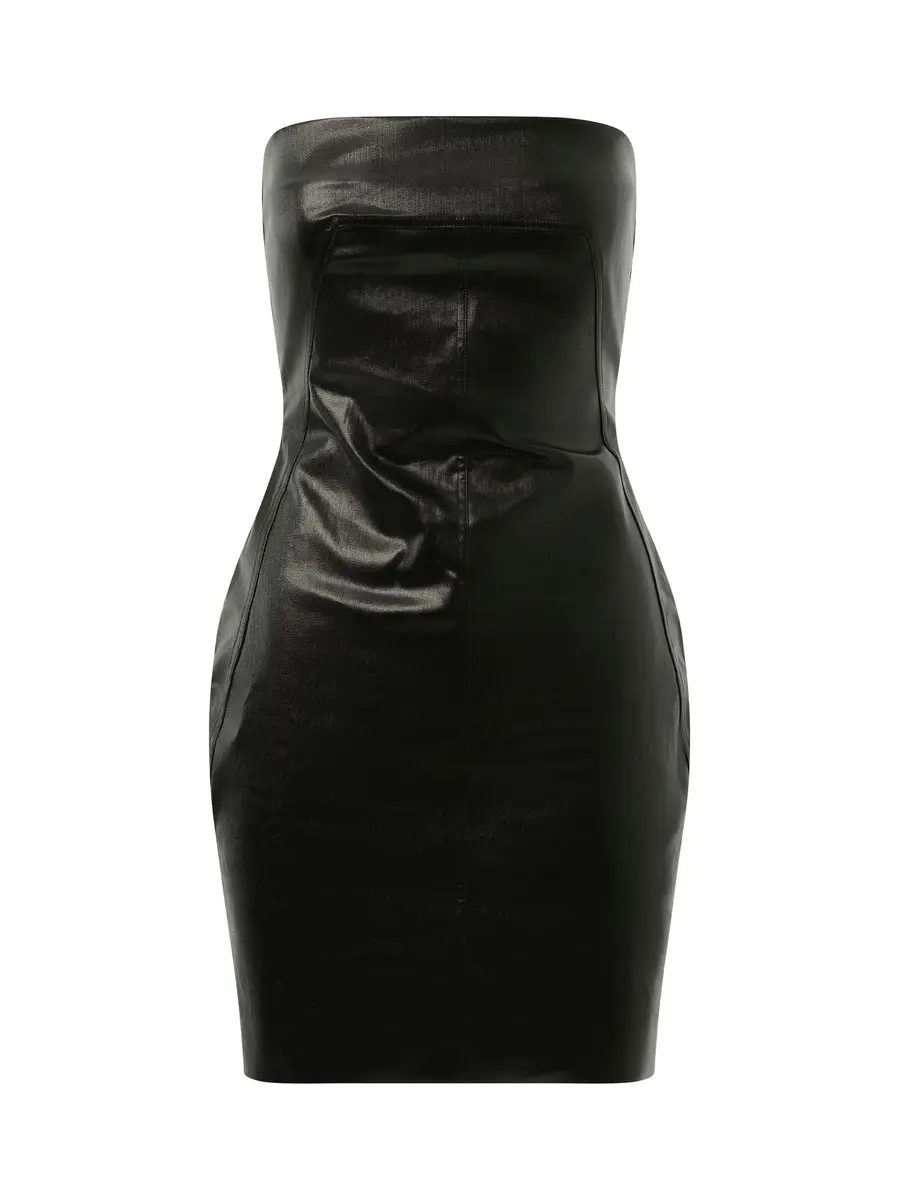 Rick Owens Coated Denim Bustier Mini Dress | Thumbnail 3 Rick Owens Coated Denim Bustier Mini Dress | Thumbnail 3