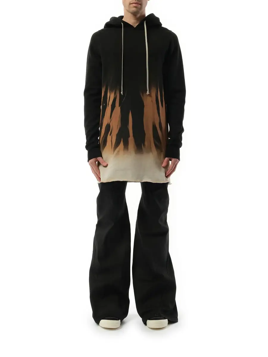 RICK OWENS DRKSHDW Drawstring Hoodie in Black/terra | Thumbnail 4 RICK OWENS DRKSHDW Drawstring Hoodie in Black/terra | Thumbnail 4