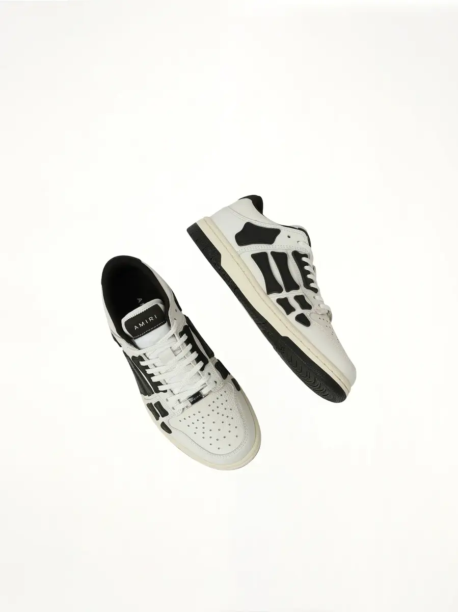 AMIRI Skeleton Low Top Sneaker in White/black | Thumbnail 4 AMIRI Skeleton Low Top Sneaker in White/black | Thumbnail 4