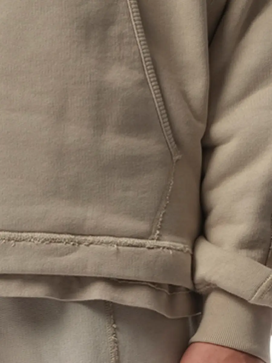 Represent Step Hem Hoodie in Oat | Thumbnail 2 Represent Step Hem Hoodie in Oat | Thumbnail 2