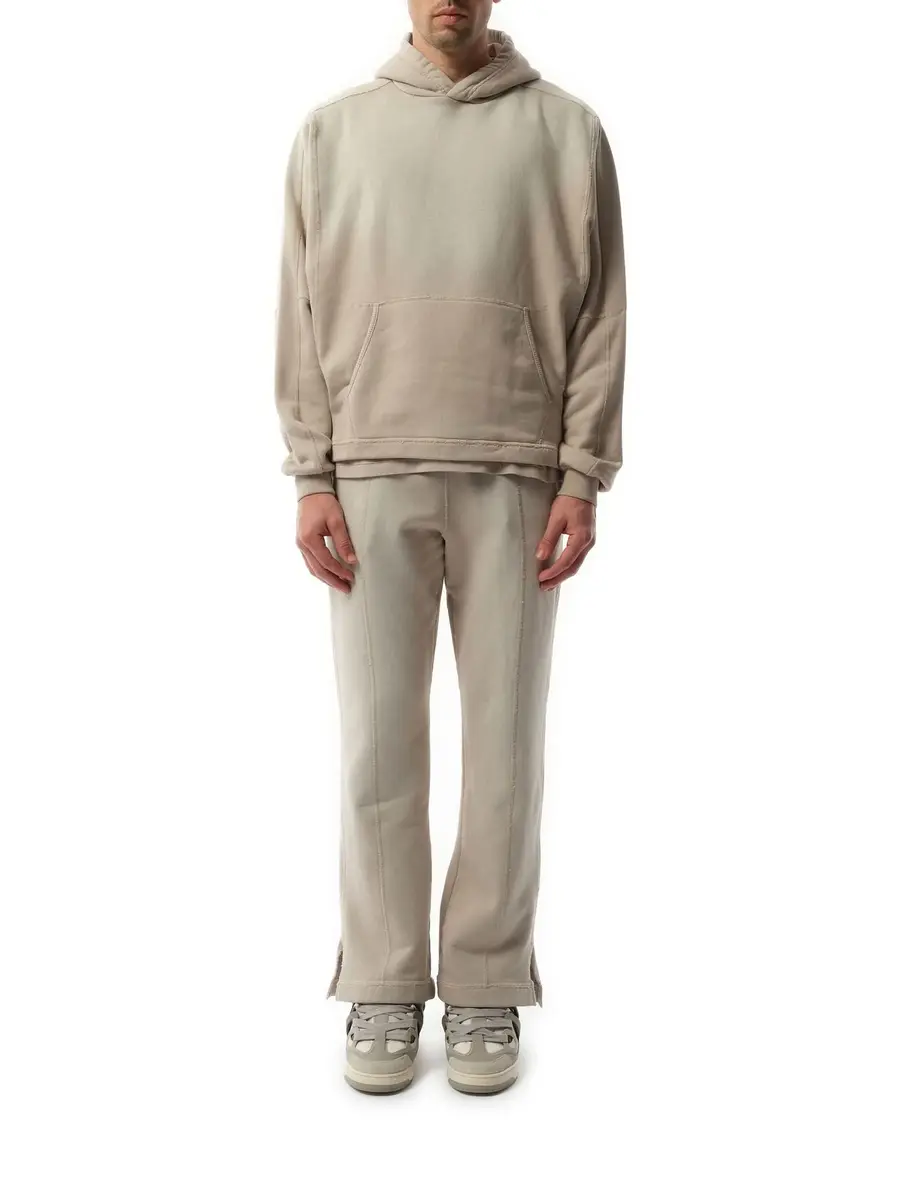 Represent Step Hem Hoodie in Oat | Thumbnail 4 Represent Step Hem Hoodie in Oat | Thumbnail 4