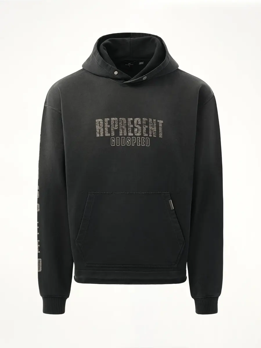 Represent Godspeed Hoodie in Aged Black | Thumbnail 3 Represent Godspeed Hoodie in Aged Black | Thumbnail 3