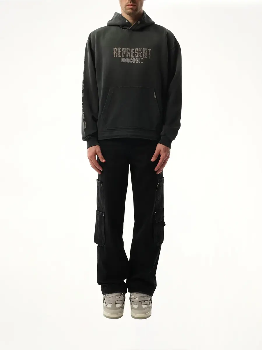 Represent Godspeed Hoodie in Aged Black | Thumbnail 4 Represent Godspeed Hoodie in Aged Black | Thumbnail 4
