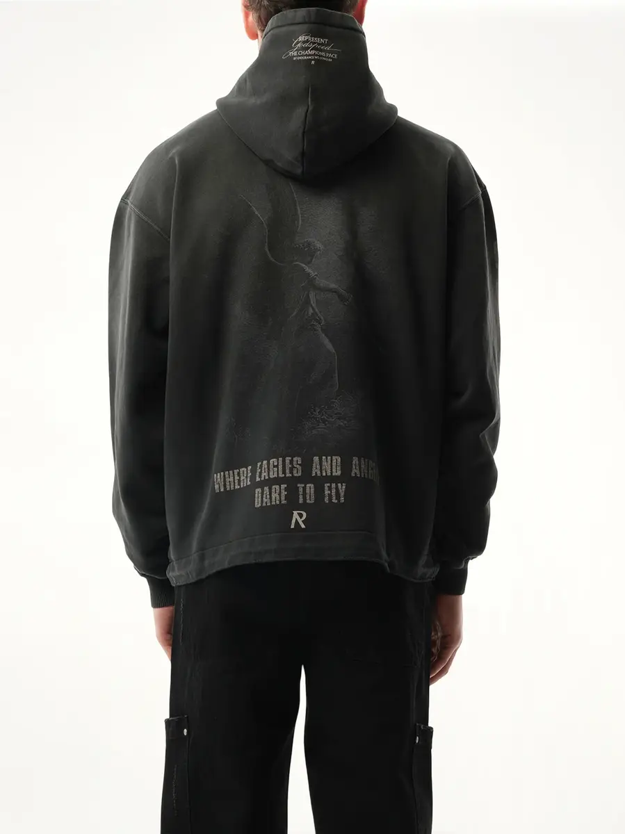 Represent Godspeed Hoodie in Aged Black | Thumbnail 6 Represent Godspeed Hoodie in Aged Black | Thumbnail 6