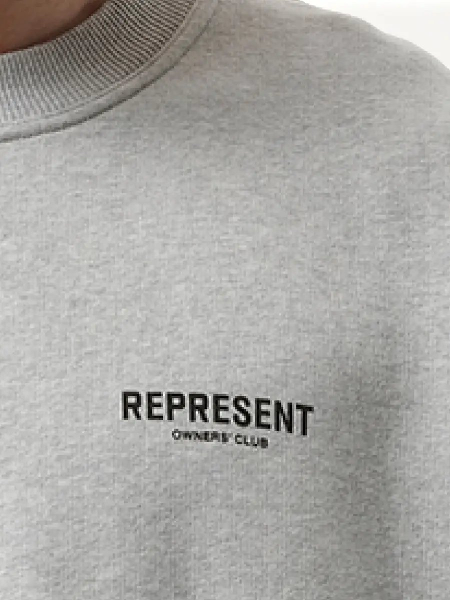 Represent Represent Owners Club Sweatshirt in Ash Grey/black | Thumbnail 2 Represent Represent Owners Club Sweatshirt in Ash Grey/black | Thumbnail 2