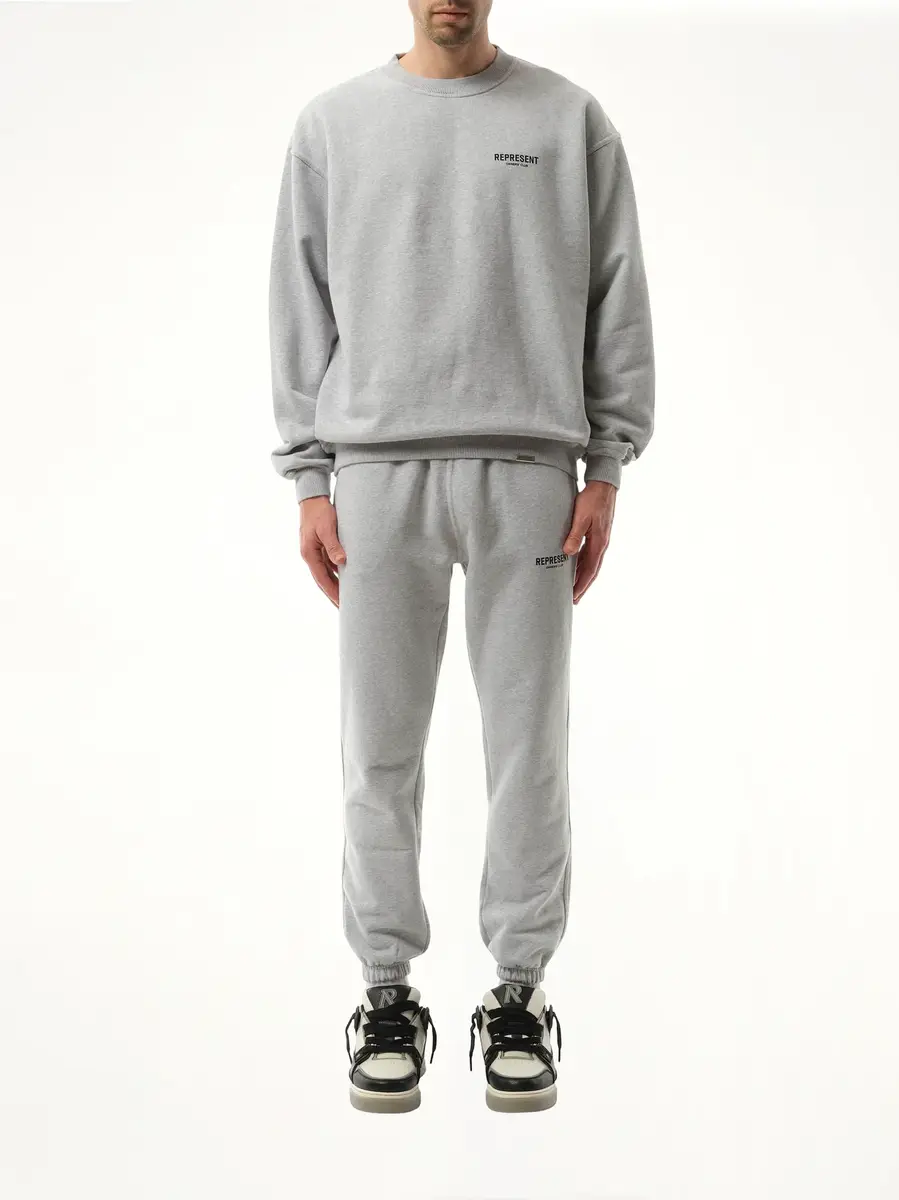Represent Represent Owners Club Sweatshirt in Ash Grey/black | Thumbnail 4 Represent Represent Owners Club Sweatshirt in Ash Grey/black | Thumbnail 4