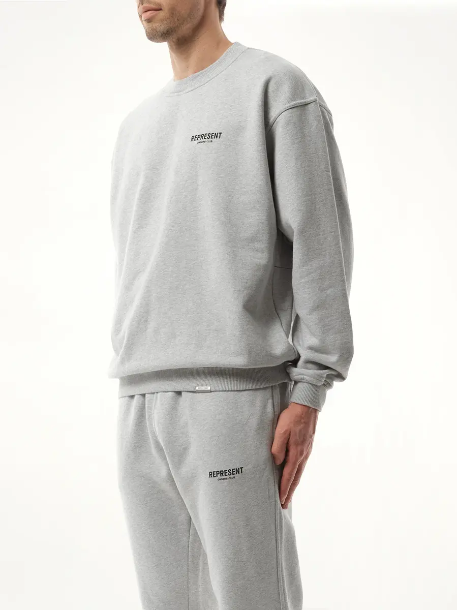 Represent Represent Owners Club Sweatshirt in Ash Grey/black | Thumbnail 5 Represent Represent Owners Club Sweatshirt in Ash Grey/black | Thumbnail 5