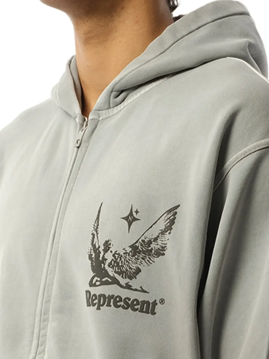 Represent Spirits of Summer Zip Hoodie in Mist | Thumbnail 2 Represent Spirits of Summer Zip Hoodie in Mist | Thumbnail 2