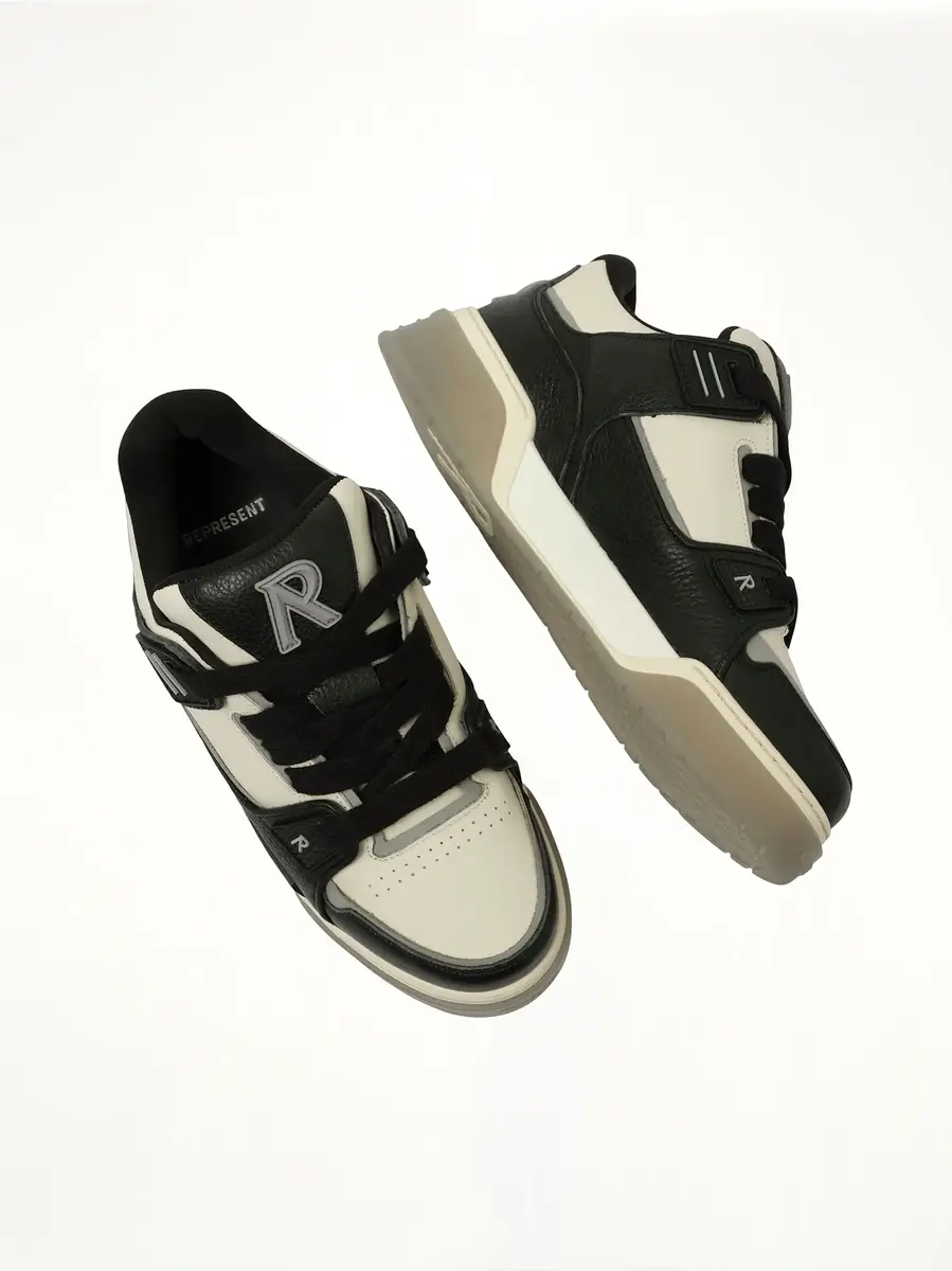 Represent Studio Sneaker in Black/vintage White | Thumbnail 4 Represent Studio Sneaker in Black/vintage White | Thumbnail 4