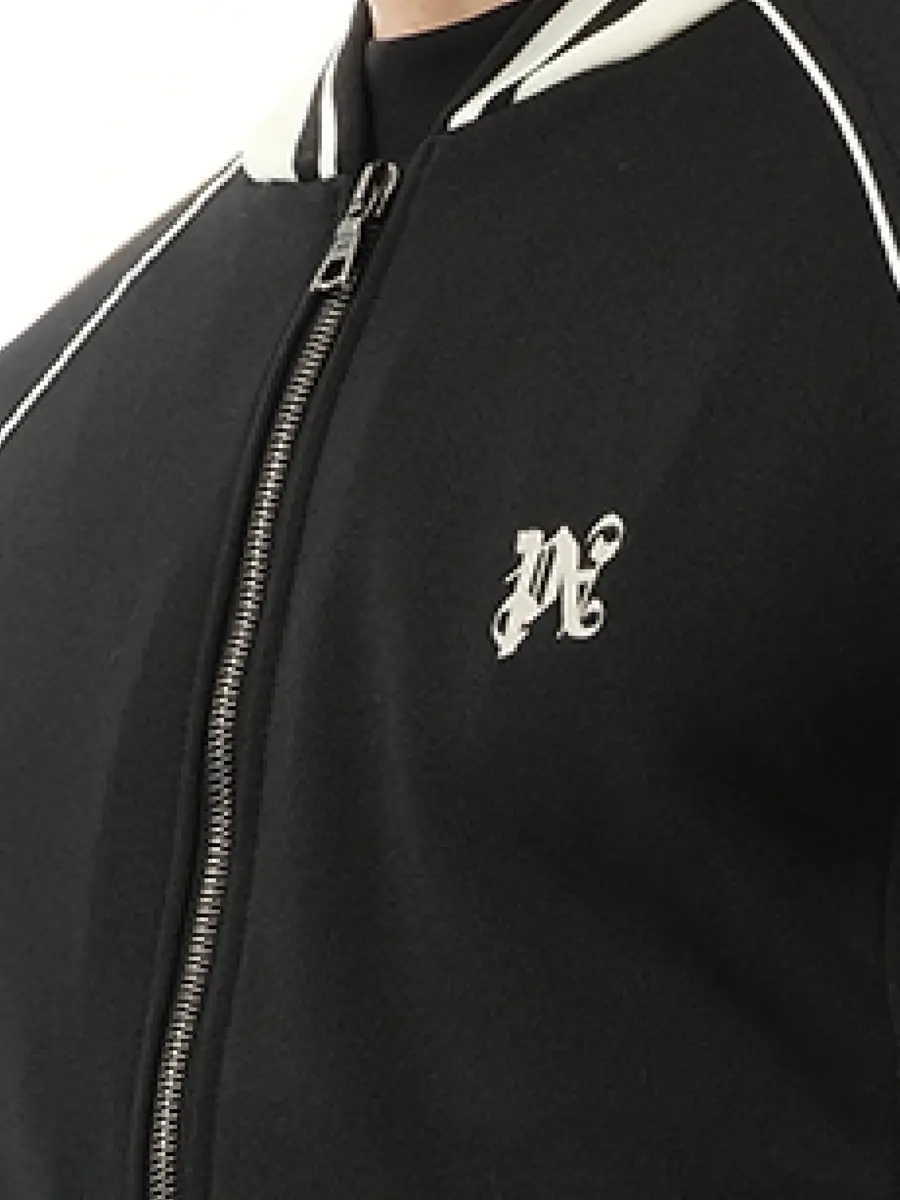 Palm Angels New Monogram Track Jacket in Black/off White | Thumbnail 2 Palm Angels New Monogram Track Jacket in Black/off White | Thumbnail 2