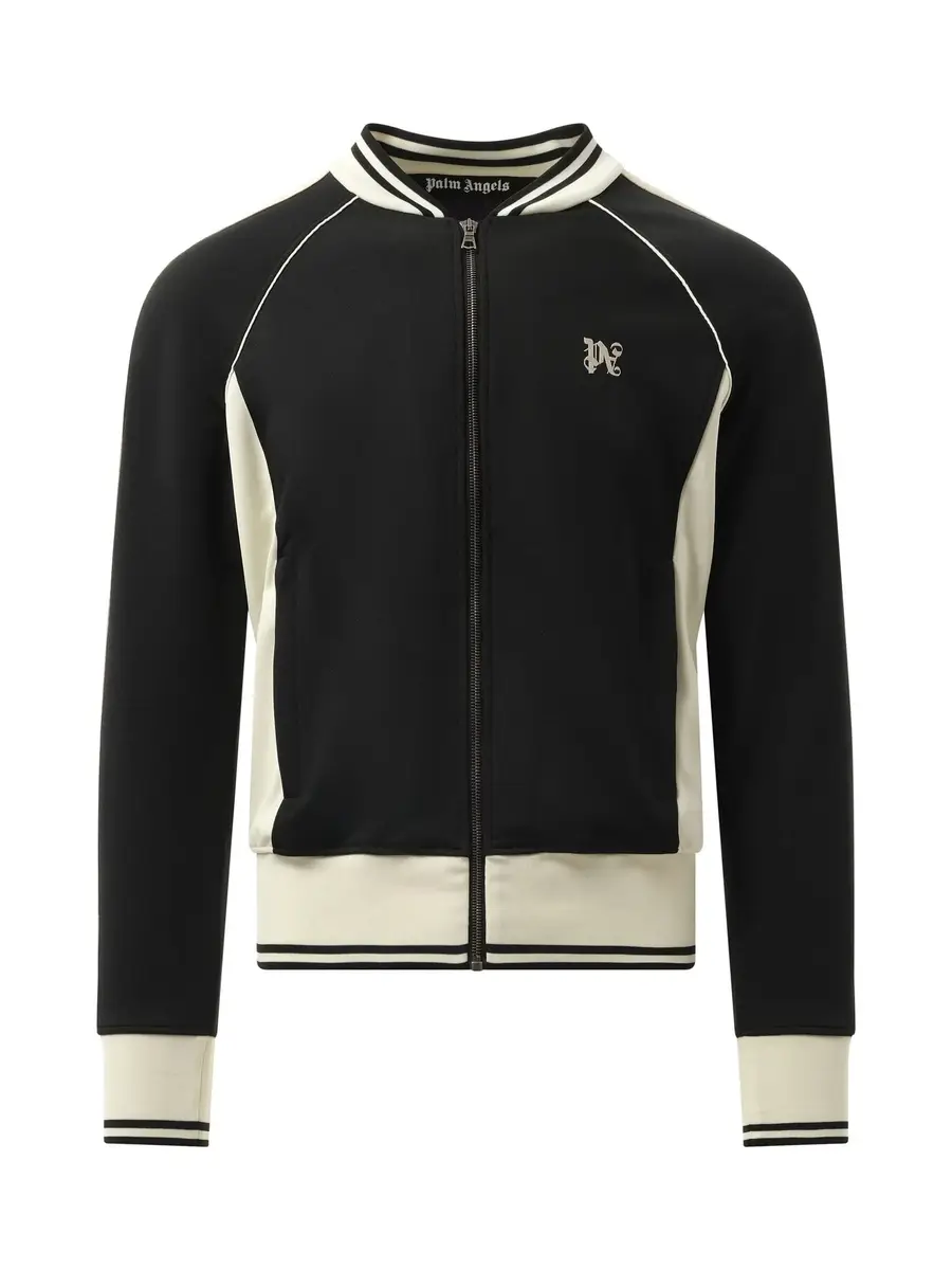 Palm Angels New Monogram Track Jacket in Black/off White | Thumbnail 3 Palm Angels New Monogram Track Jacket in Black/off White | Thumbnail 3
