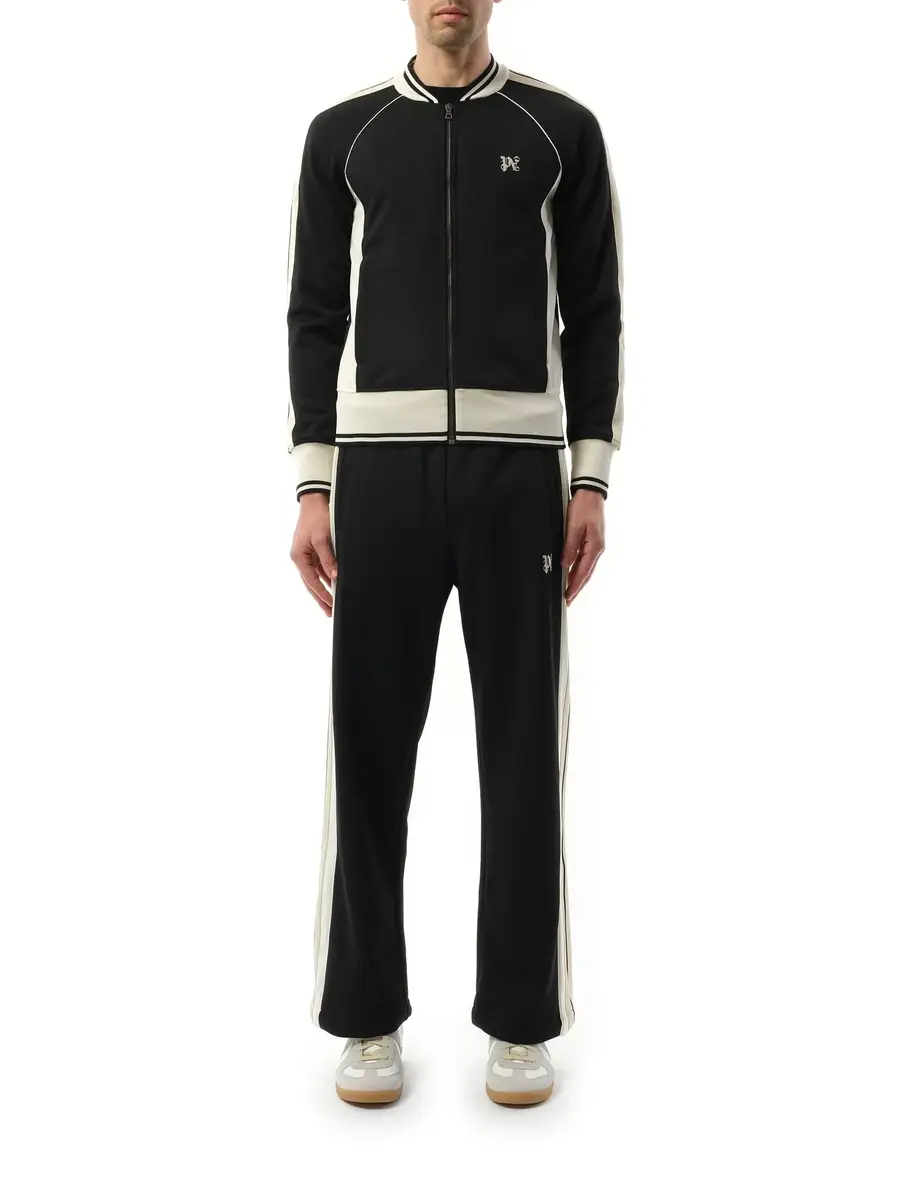 Palm Angels New Monogram Track Jacket in Black/off White | Thumbnail 4 Palm Angels New Monogram Track Jacket in Black/off White | Thumbnail 4