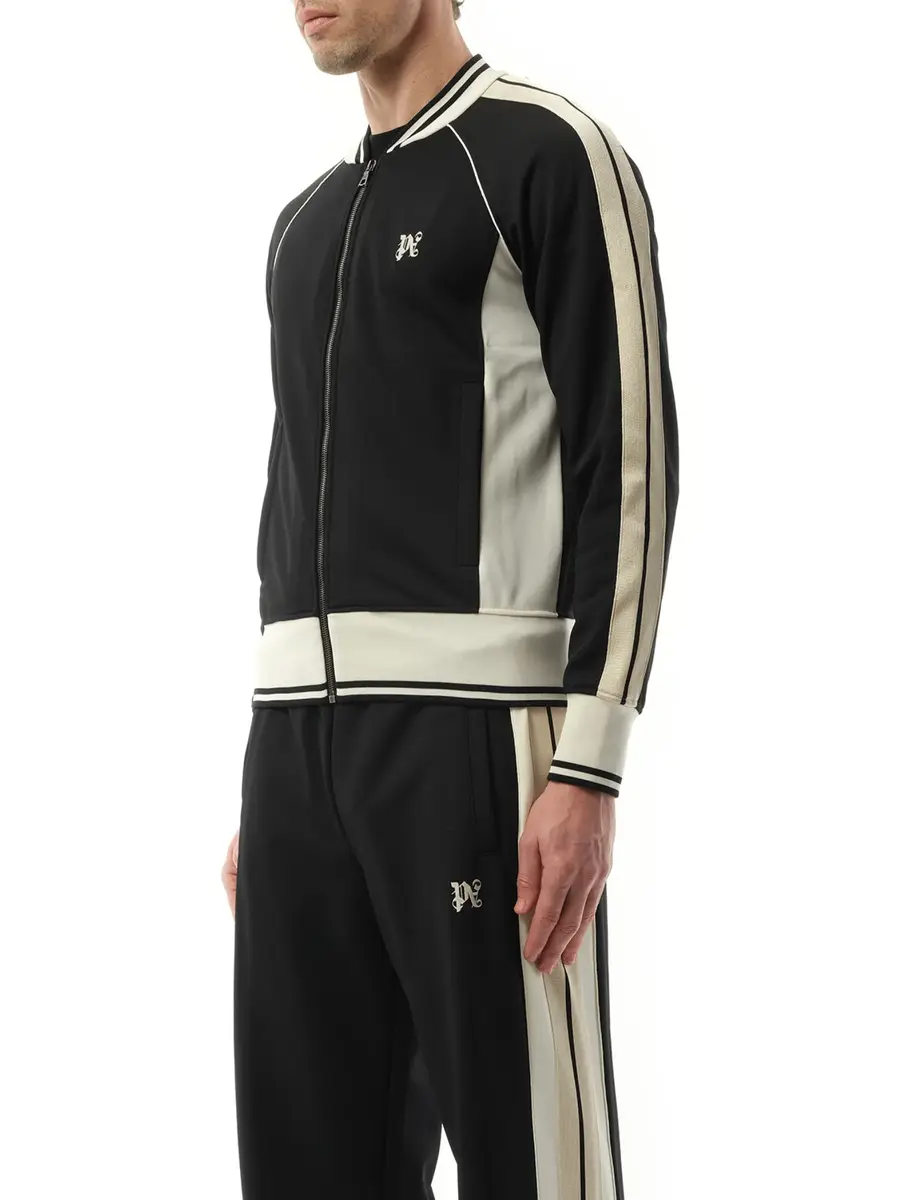 Palm Angels New Monogram Track Jacket in Black/off White | Thumbnail 5 Palm Angels New Monogram Track Jacket in Black/off White | Thumbnail 5