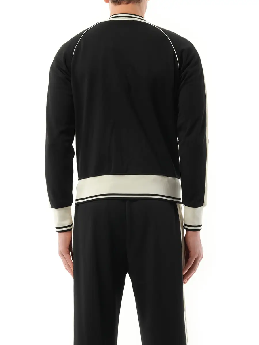 Palm Angels New Monogram Track Jacket in Black/off White | Thumbnail 6 Palm Angels New Monogram Track Jacket in Black/off White | Thumbnail 6