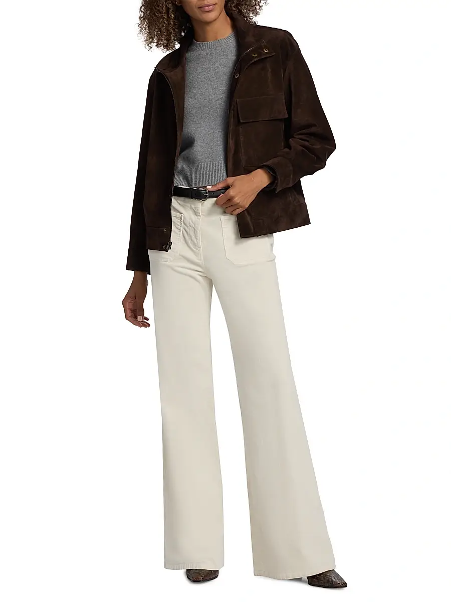 Nili Lotan Women's Florence Flared Cotton-Blend Corduroy Pants | Thumbnail 2 Nili Lotan Women's Florence Flared Cotton-Blend Corduroy Pants | Thumbnail 2