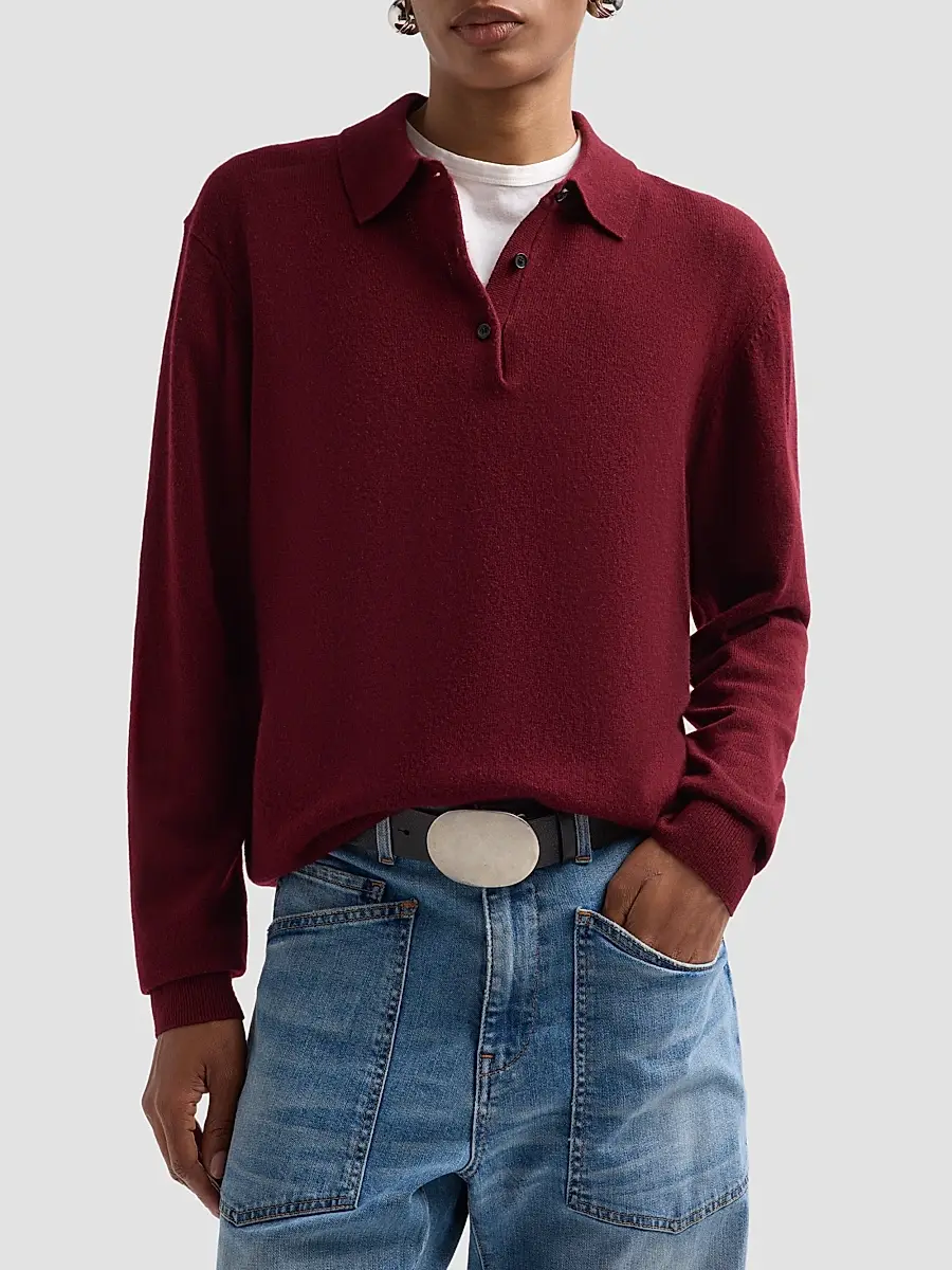 Nili Lotan Women's Jovan Cashmere Polo Sweater | Thumbnail 4 Nili Lotan Women's Jovan Cashmere Polo Sweater | Thumbnail 4