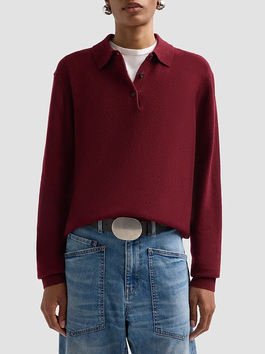 Nili Lotan Women's Jovan Cashmere Polo Sweater | Thumbnail 5 Nili Lotan Women's Jovan Cashmere Polo Sweater | Thumbnail 5