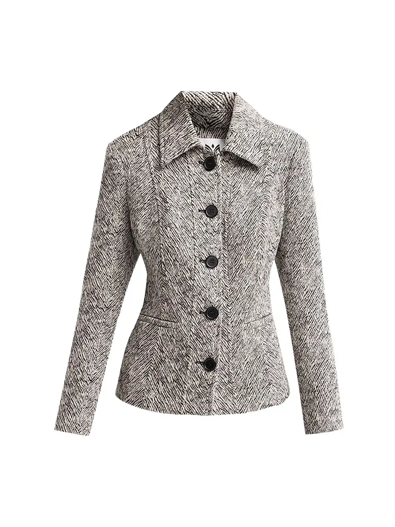Milly Women's Esme Herringbone Structured Jacket