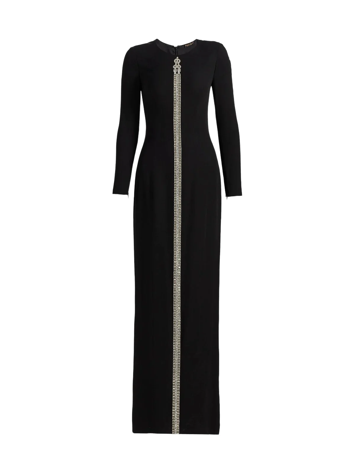 Reem Acra Women's Crêpe Crystal Detail Column Gown